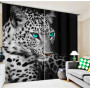 Black White Leopard Modern 3D Painting Blackout Curtains,Office Room Living Room Curtain Fashion Designs Door Curtains Printed$