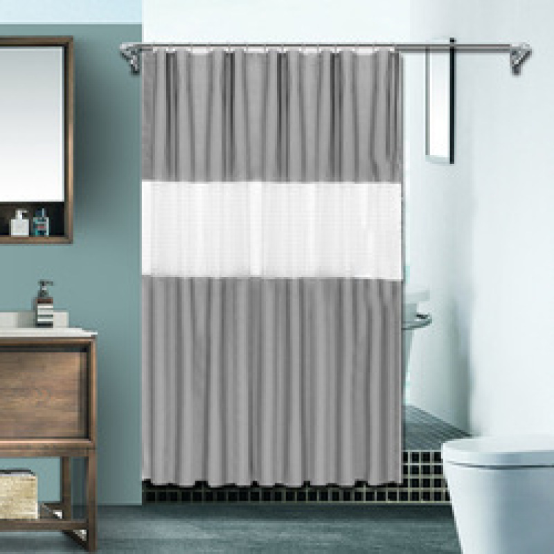 Amazon hot selling peva polyester shower curtain, hot selling cheap waterproof shower curtain for bathroom