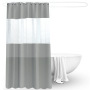Amazon hot selling peva polyester shower curtain, hot selling cheap waterproof shower curtain for bathroom