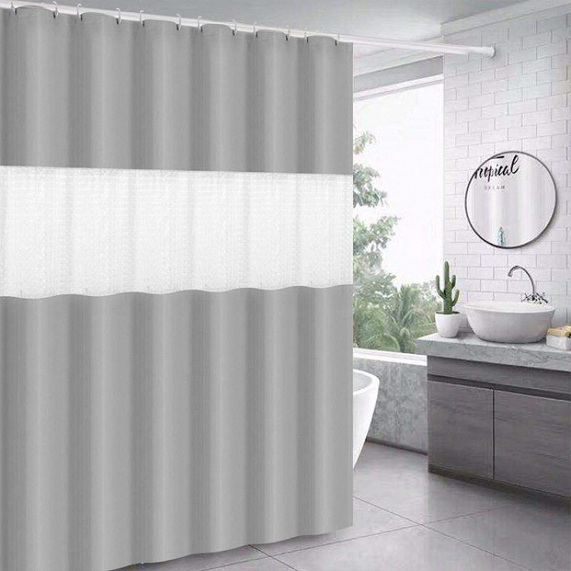 Amazon hot selling peva polyester shower curtain, hot selling cheap waterproof shower curtain for bathroom