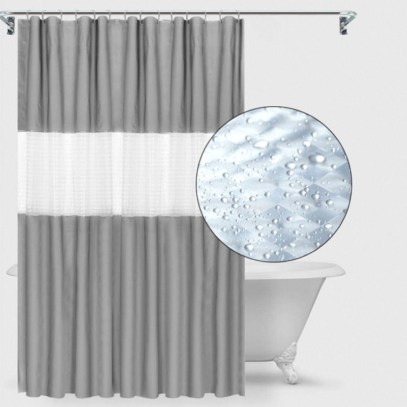 Amazon hot selling peva polyester shower curtain, hot selling cheap waterproof shower curtain for bathroom