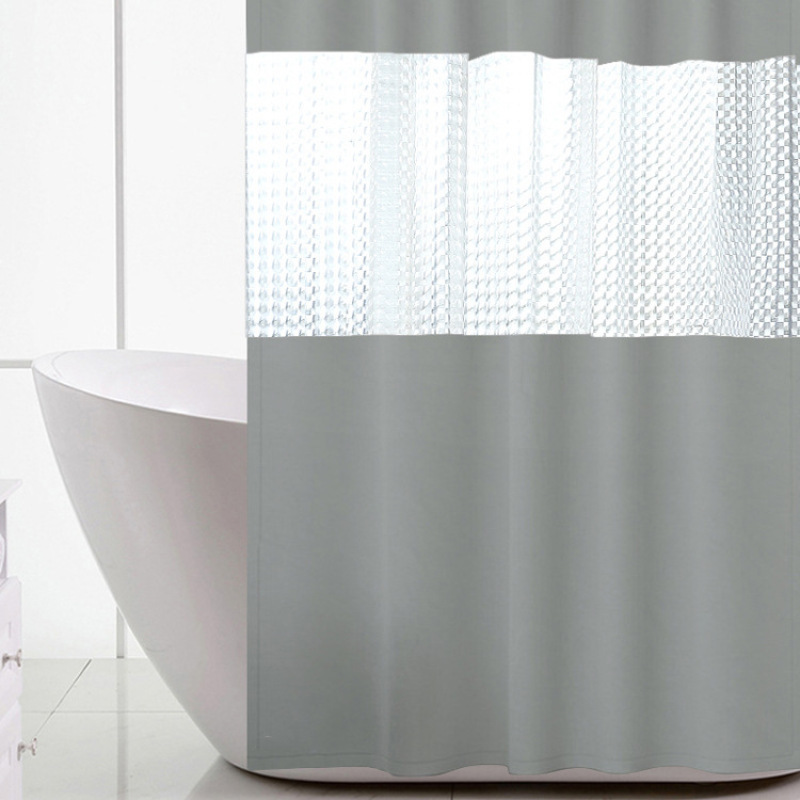 Amazon hot selling peva polyester shower curtain, hot selling cheap waterproof shower curtain for bathroom