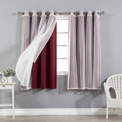 one way vision curtains cortinas black out white sheer curtain
