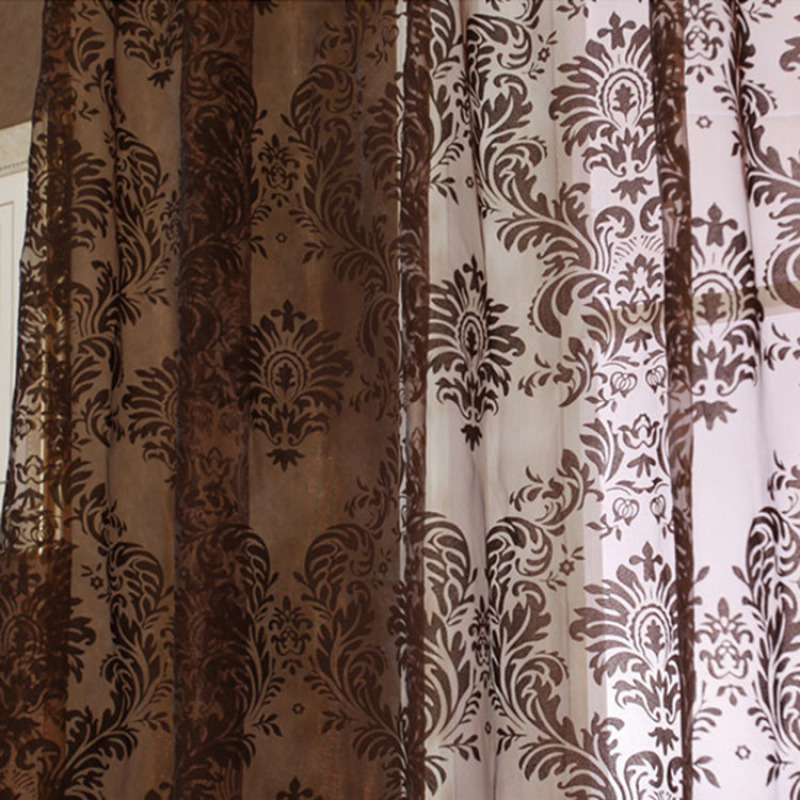 Home textiles 100% Polyester luxury window latest design arab style curtains