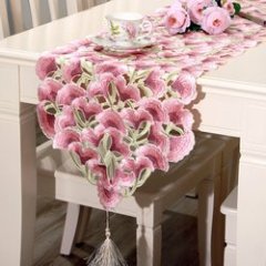 Wholesale Embroidered Farmhouse Floral Table Decorations table mats and runners for Wedding Party Bridal Kitchen Dinning Decor