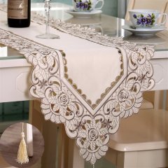 Wholesale Embroidered Farmhouse Floral Table Decorations table mats and runners for Wedding Party Bridal Kitchen Dinning Decor