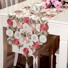 Wholesale Embroidered Farmhouse Floral Table Decorations table mats and runners for Wedding Party Bridal Kitchen Dinning Decor
