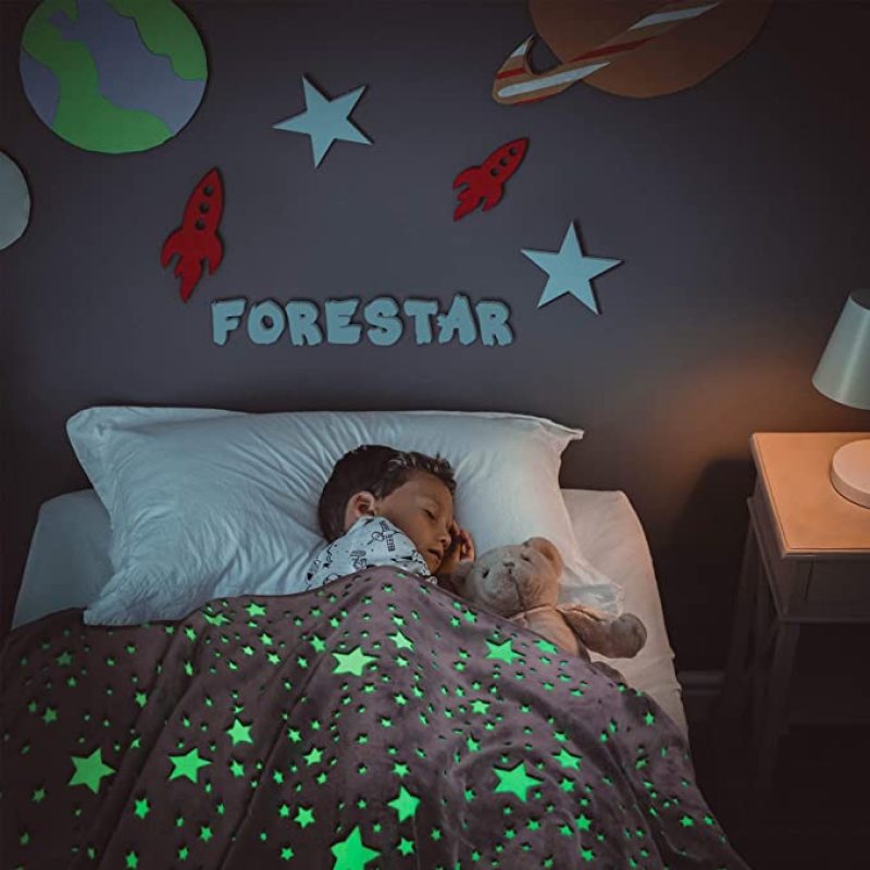 Luminous Glow Blanket Super Coral Blanket Children Christmas Gift Fluorescent Blanket Siesta Coverings Sheet Sofa Bedspread