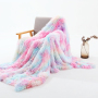 Winter Warm Blankets For Bed Fluffy Long Plush Rainbow Throw Blanket Coral Fleece Bedspread Bed Cover Birthday Christmas Gift/