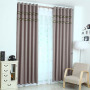 Elegant window decoration  Faux Linen Ready Made Solid Color Sheer Curtains For Living room