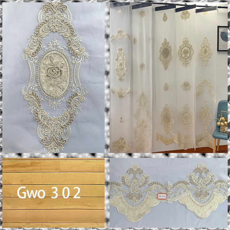 Good Quality Turkish Curtain Cloth, Elegant Embroidery Rideaux/