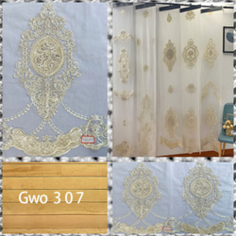 Good Quality Turkish Curtain Cloth, Elegant Embroidery Rideaux/