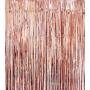 Party Backdrop Decorations Shimmer Curtains Metal Fringe Metallic Silver Curtains 2M Foil Curtain Birthday Wedding Christmas