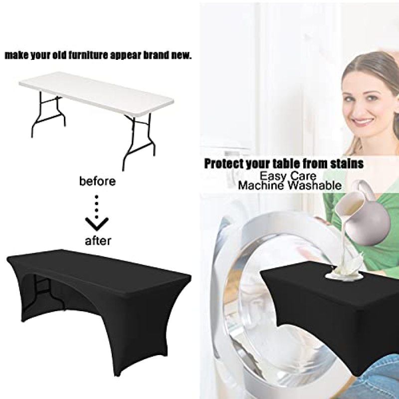 Wedding Spandex Table Cover polyester 52x52 fitted plain Table Cloth spandex fitted tablecloth rectangular gray