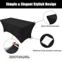 Wedding Spandex Table Cover polyester 52x52 fitted plain Table Cloth spandex fitted tablecloth rectangular gray