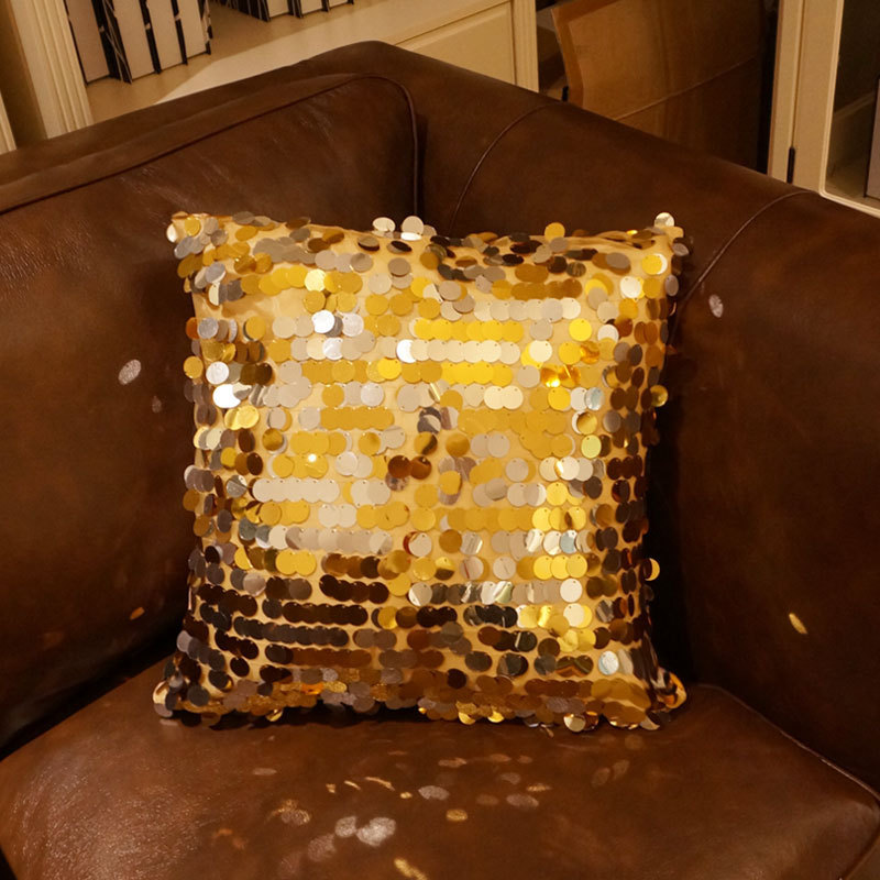 60Cm X 60Cm Coshion Cover Cushion, Sequin Hand Woven Pillow Covers/