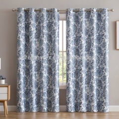 New design 100% Polyester jacquard curtain pelmet office pictures velvet curtains for sale
