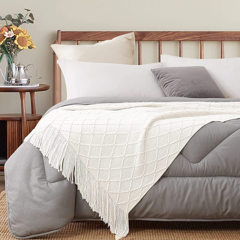 Nordic Knit Plaid Blanket Super Soft Bohemia Blanket For Bed Sofa Cover Bedspread Plaid On The Sofa Decor Blankets With Tassel