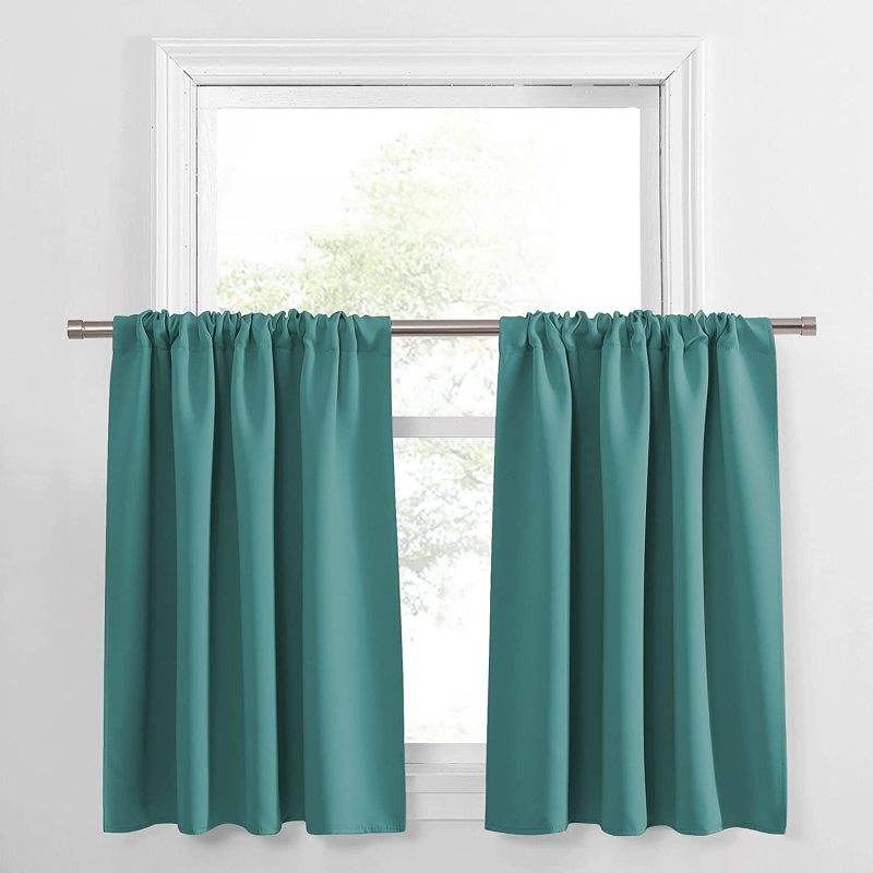Modern Blackout Curtains For Living Room Bedroom Window Treatment Blinds Finished Drapes Solid Color Kitchen Curtains Custom