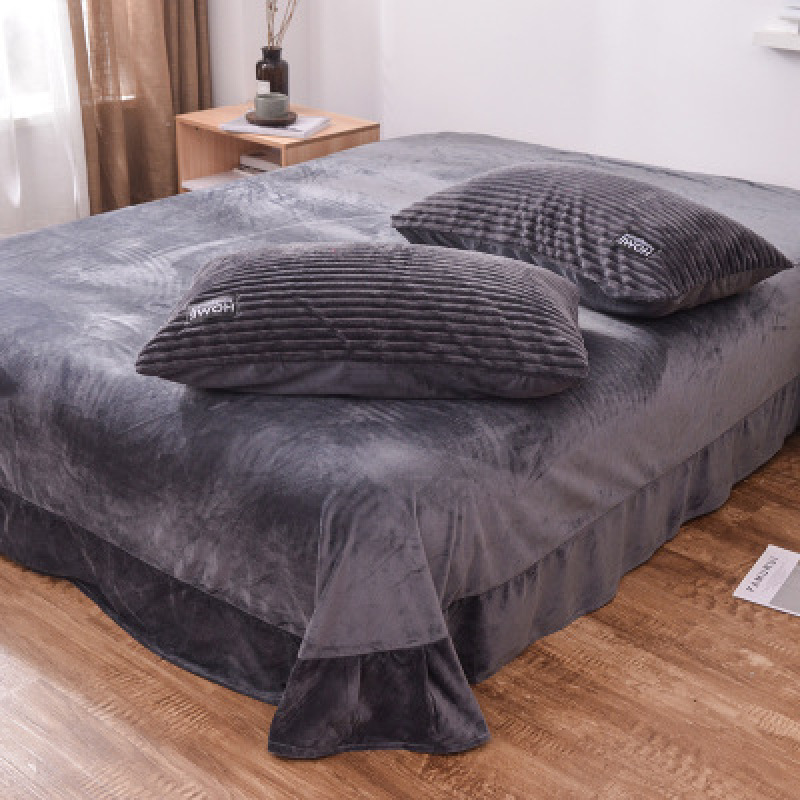 Explosion Style Magic Velvet Four-Piece Net Red, Double-Sided Velvet Crystal Velvet Kit Bedding Home Textiles /