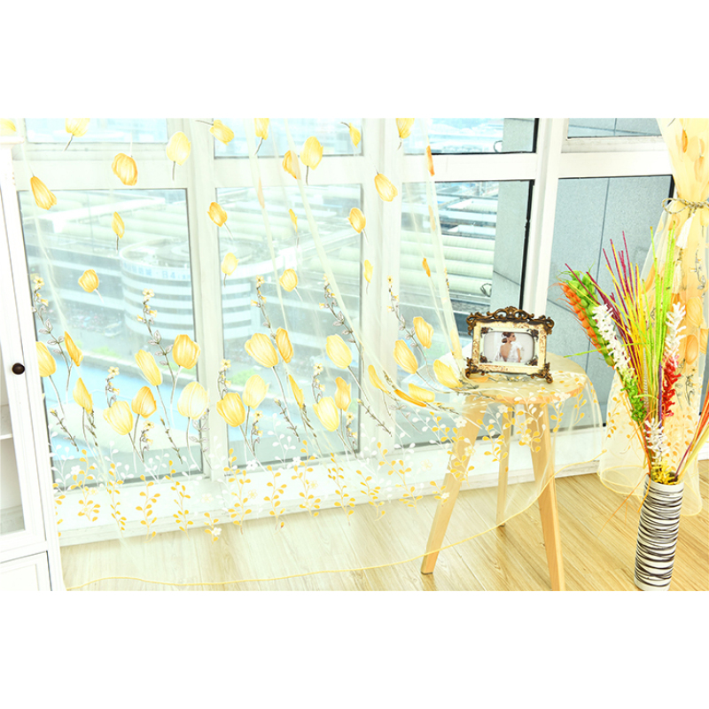 Amazon Top Seller 2019 Rideau de porte de cuisine en tissu transparent, Muestra Gratis De Productos Voile Rideaux Cuisine/