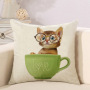 Listening To The Music Of The Cat Sofa Car Pad Waist, Cotton And Cat Cat Pillow Pillowcase Explosion Models /