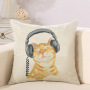Listening To The Music Of The Cat Sofa Car Pad Waist, Cotton And Cat Cat Pillow Pillowcase Explosion Models /