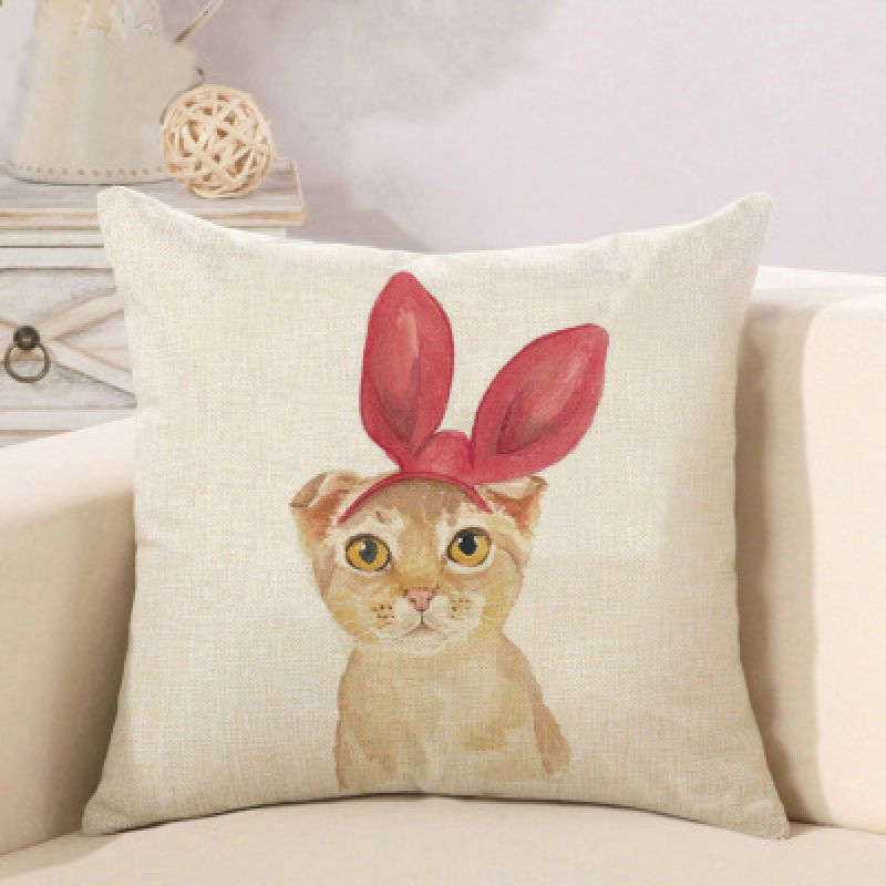 Listening To The Music Of The Cat Sofa Car Pad Waist, Cotton And Cat Cat Pillow Pillowcase Explosion Models /
