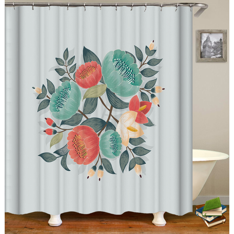 Drop Shipping Polyester Shower Curtainsnew design fashion printed polyester 3d shower curtains for bathroom/