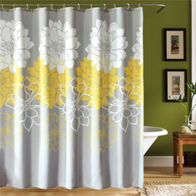 wholesale 3d flower printed waterproof bath decor shower curtain