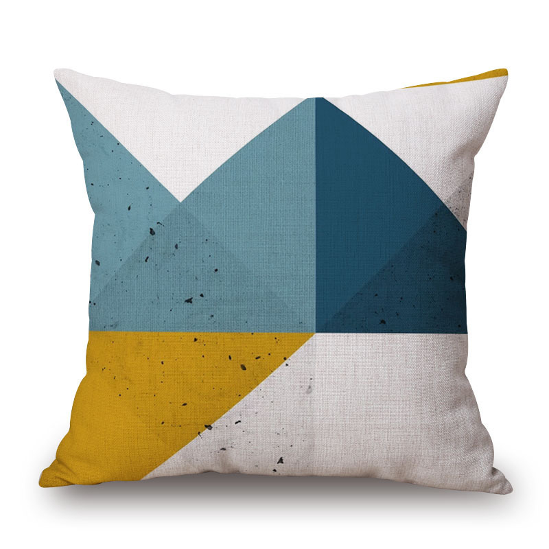 Nordic Simple Geometric Pillow Cotton and Hemp Texture Sofa Display Pillow,Knitted Cushion Cover Home Decor/