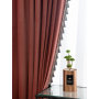 100% Blackout Curtains 2 Panels Faux Linen Curtains Blush Pink Room Darkening Curtains 52 X 84 Inches Thermal Insulate