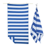 OEM Double Velvet Beach Towel, Wholesale Sand Free Stripes Soft Beach Towel with a Travel Bag/