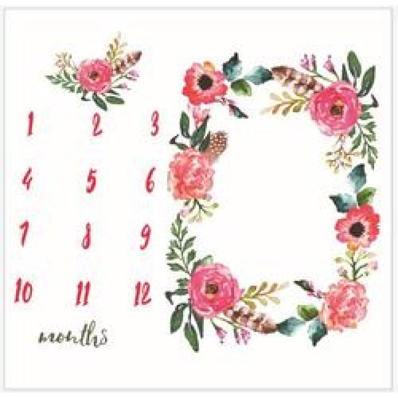 Amazon foreign trade hot baby milestone blanket baby photo prop blanket/