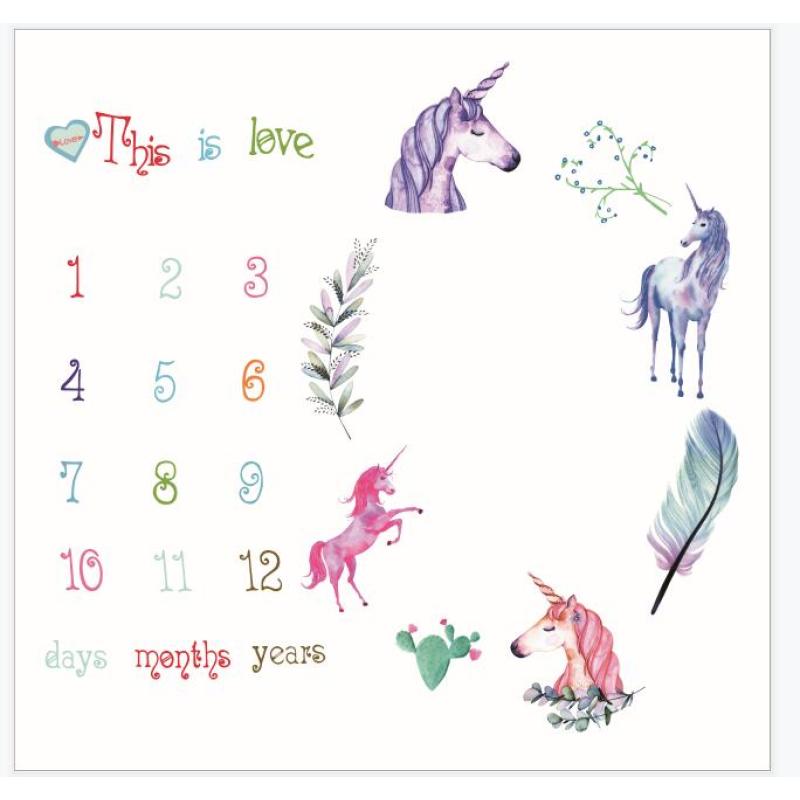 Amazon foreign trade hot baby milestone blanket baby photo prop blanket/