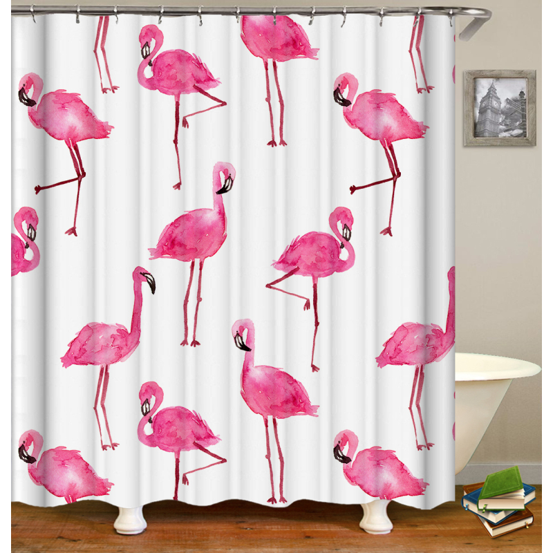 Printing 3D butterfly Polyester shower curtain waterproof bathroom partition curtain Custom bath shower curtains/