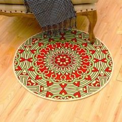 Cartoon round carpet Bohemian style study room living room coffee table bedroom floor mats gaming chair cushions/