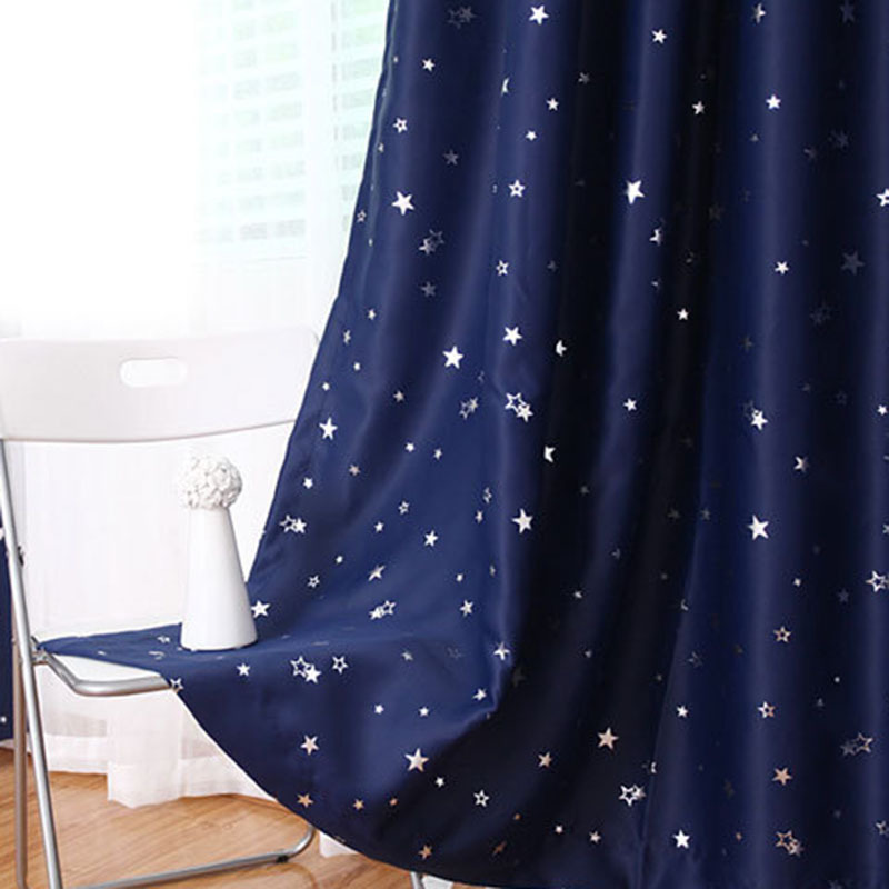 New Products 2019 High Quality Wholesale Print Star Pattern  Blackout Curtains for bedroom