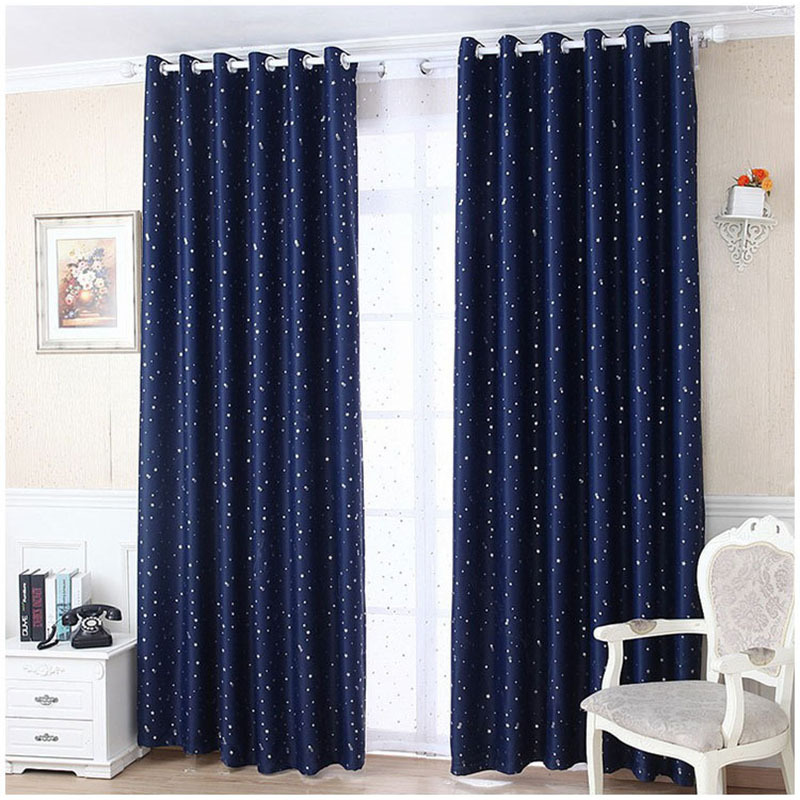 New Products 2019 High Quality Wholesale Print Star Pattern  Blackout Curtains for bedroom