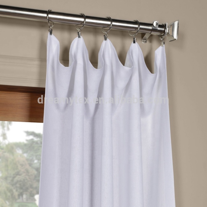 2019 new design woven ready made curtain window custom drapes sheer curtain
