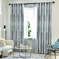 Finished Blackout Curtain, Bedroom Living Room Children Thickened Maple Leaf Curtain#