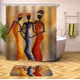 Wholesale African Print Shower Curtain With Small Eyelet, Home Goods African Print Bathroom Shower Curtain With Hooks/