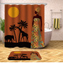 Wholesale African Print Shower Curtain With Small Eyelet, Home Goods African Print Bathroom Shower Curtain With Hooks/