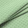 Green Waffle Weave Hotel Luxury Spa Bathroom 72x72 Waterproof Polyester Shower Curtain, 230gsm Heavy Duty Fabric Shower Curtain/
