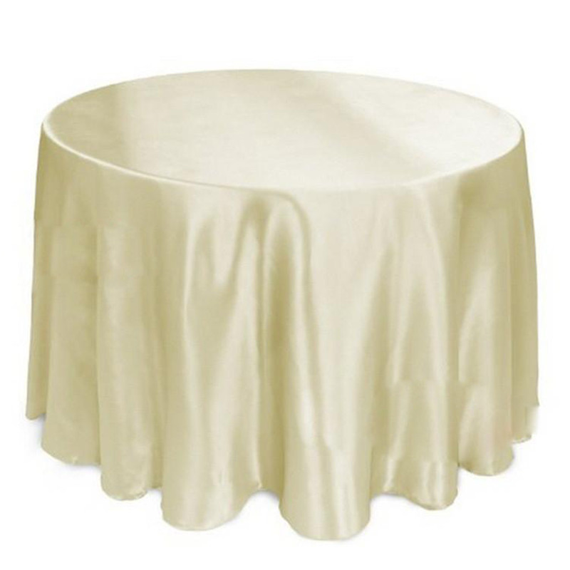 Polyester Round White Tablecloth For Wedding Hotel Table Cloth Table Cover Overlay tapetes nappe mariage Tablecloth Black