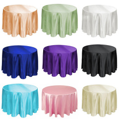 Polyester Round White Tablecloth For Wedding Hotel Table Cloth Table Cover Overlay tapetes nappe mariage Tablecloth Black