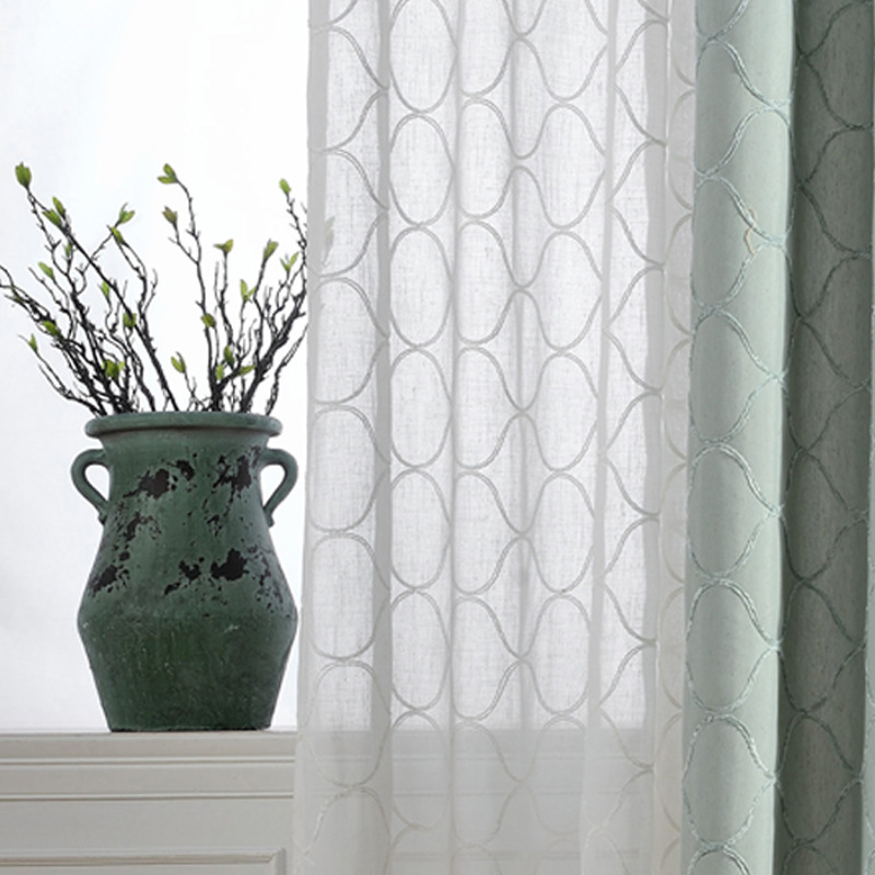 Home Accessories Hospital Cortinas Para Sala# Ready Made Sheer Curtain,european Best Selling Products Moroccan Embroidered Hotel