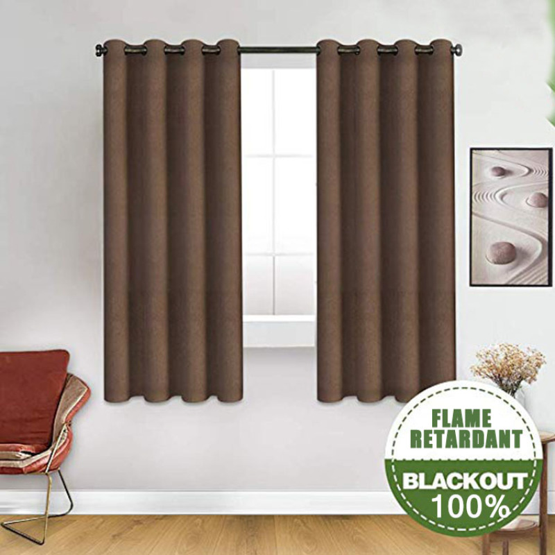 modern living room windows Hotel curtains and drapes,Ready Made Flame Retardant Solid 100% Blackout Hotel Curtains