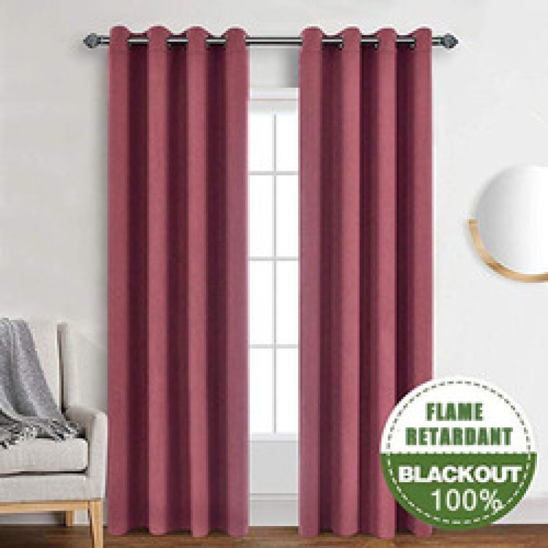 modern living room windows Hotel curtains and drapes,Ready Made Flame Retardant Solid 100% Blackout Hotel Curtains