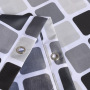 Waterproof Shower Curtain with 12 Hooks Mosaic Printed Bathroom Curtains Polyester Cloth Bath Curtain for Bathroom Decoration/